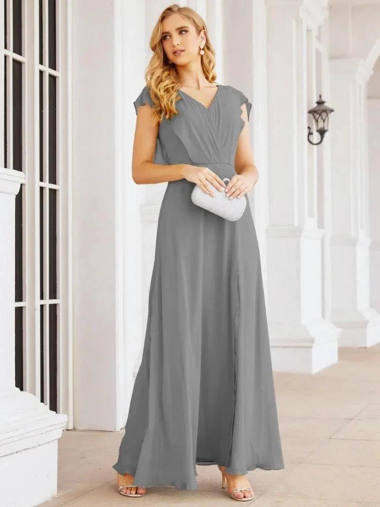 Sunnderly Bridesmaid Dresses Cape Formal Prom Dress Open Back Gowns for Mother of The Bride SY28058