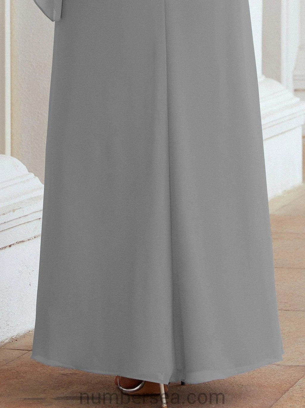 Sunnderly Formal Party Gown Dress Long Mother of The Bride Dresses with Ruffle Cape SY28026
