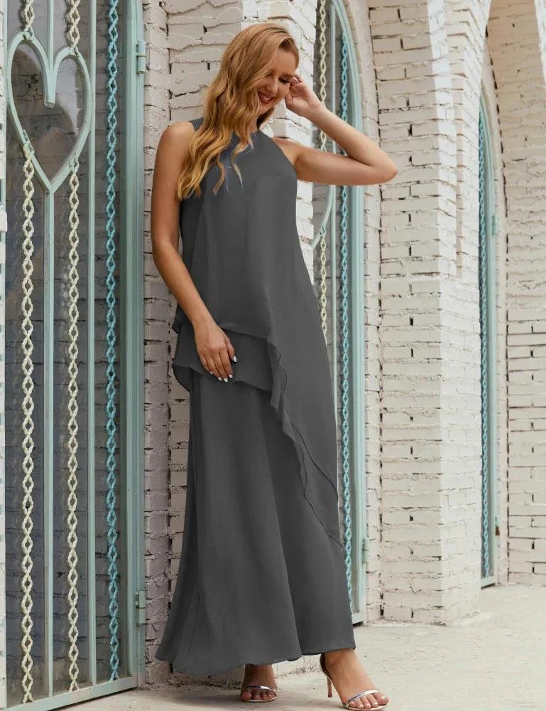 Chiffon Long Plus Size Mother of Bride Dresses Formal Bridesmaid Prom Gown SY28019