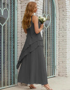 Chiffon Long Plus Size Mother of Bride Dresses Formal Bridesmaid Prom Gown SY28019