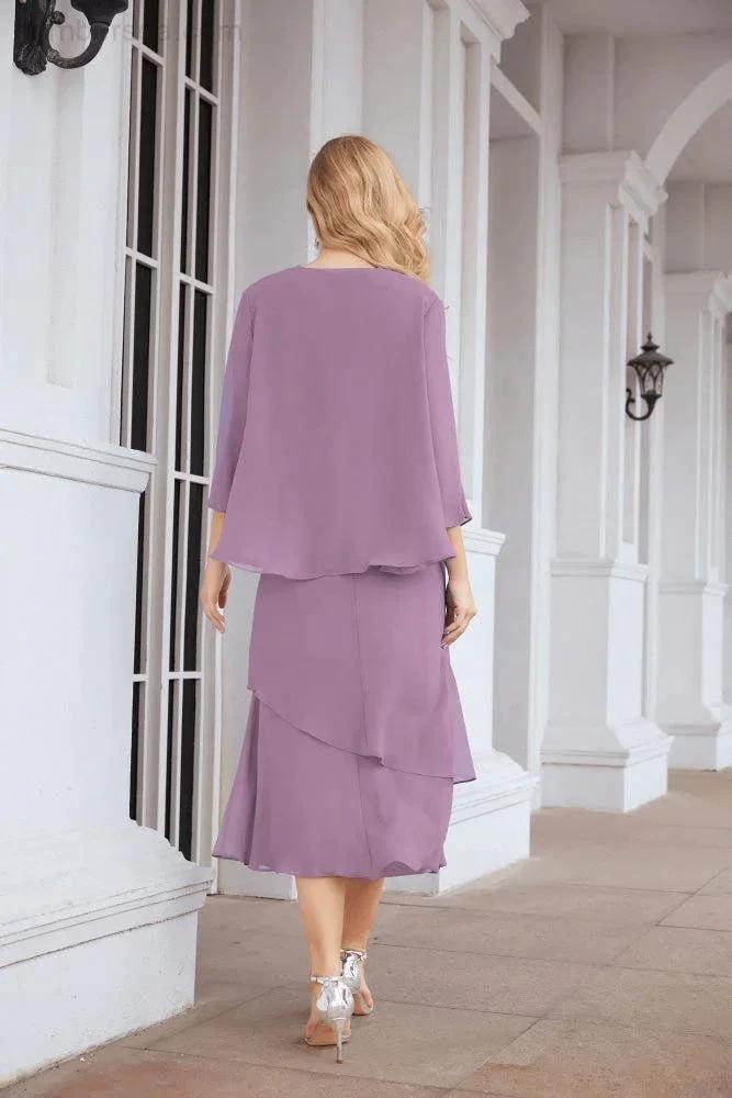 Sunnderly Two-Piece A-line Mother of The Bride Dress Formal Party Gown Dress SY28072