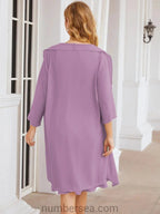 Sunnderly Mother of The Bride Dresses Prom Dress Casual Pleated Dress  SY28065