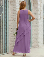 Chiffon Long Plus Size Mother of Bride Dresses Formal Bridesmaid Prom Gown SY28019