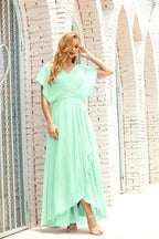 Numbersea  Mother of The Bride Dresses Plus Size V-Neck Floor Length Formal Prom Dress for Wedding Guest 28020