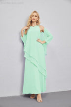 Mother of Bride Dresses with Open Front Lightweight Cardigan Formal Prom Gown  28081