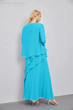 Mother of Bride Dresses with Open Front Lightweight Cardigan Formal Prom Gown  28081