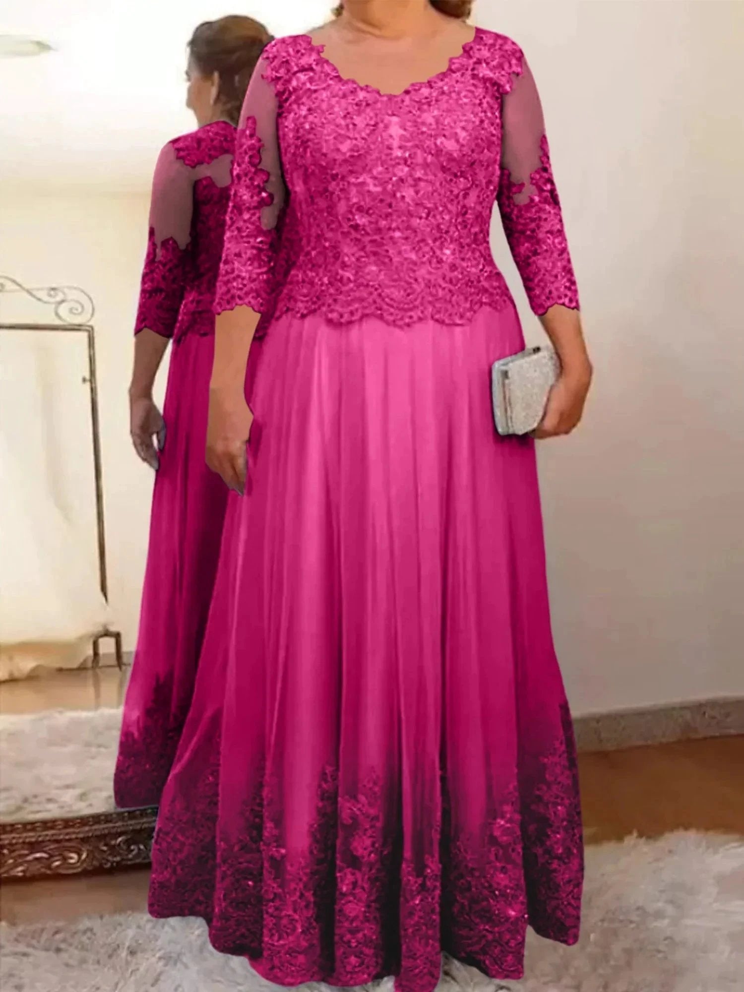 A-Line/Princess Tulle Mother of the Bride Dresses with Applique