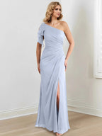 Sheath/Column One-Shoulder Floor-Length Mother of the Bride Dresses