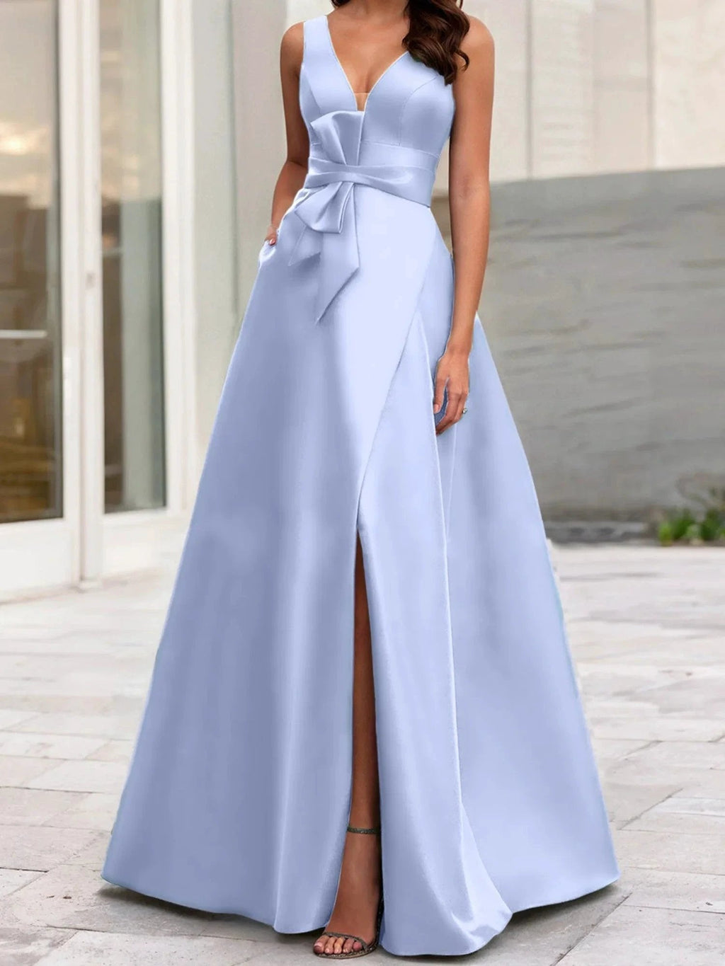 A-Line/Princess V-Neck Sleeveless  Mother Of The Bride Dresses With Split Side