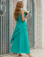 Chiffon Long Plus Size Mother of Bride Dresses Formal Bridesmaid Prom Gown SY28019