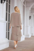 Sunnderly Two-Piece A-line Mother of The Bride Dress Formal Party Gown Dress SY28072