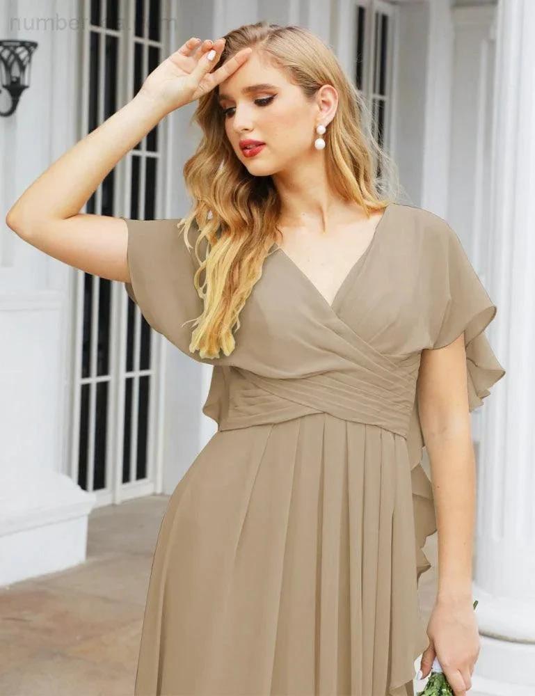 Numbersea Bridesmaid Dresses Backless Formal Prom Gowns for Evening Party Mother of The Bride Dress 28040