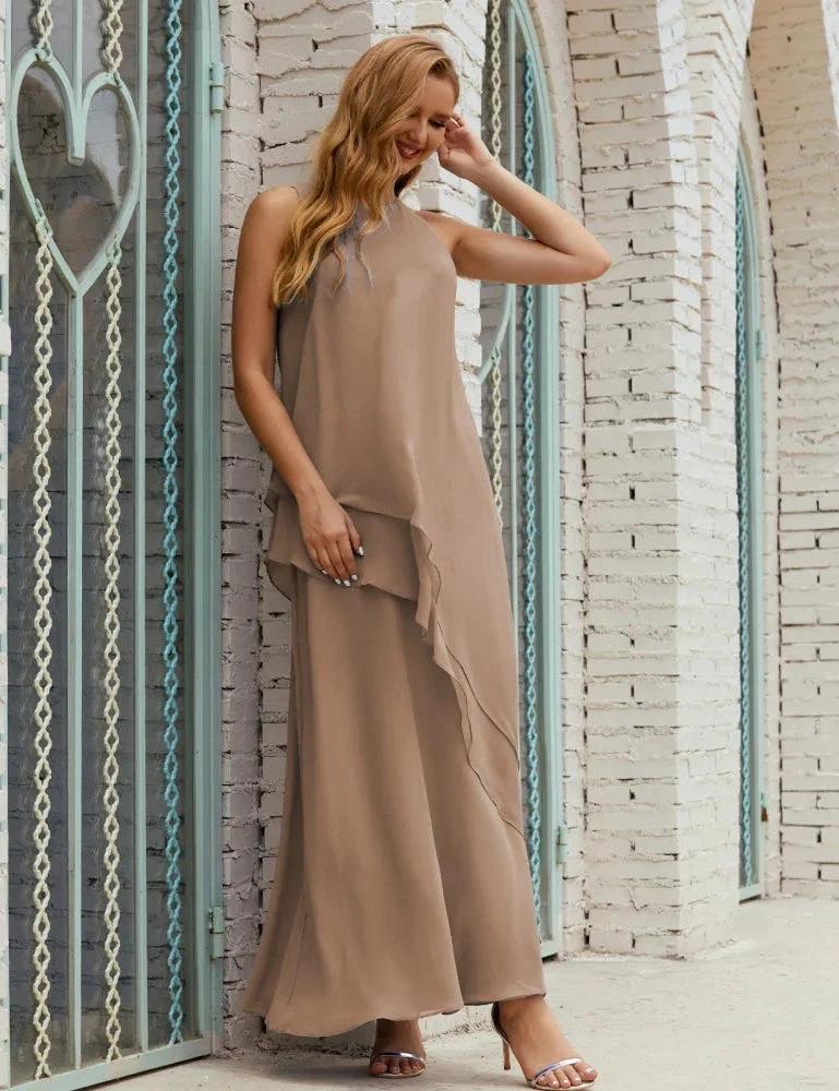 Chiffon Long Plus Size Mother of Bride Dresses Formal Bridesmaid Prom Gown SY28019