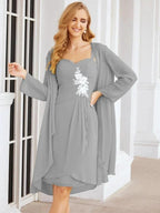 Sunnderly Mother of The Bride Groom Dresses Lace Appliques for Wedding Guest SY28066