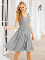 Numbersea Homecoming Dresses Knee Length Skirt V Back 28062