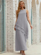 Chiffon Long Plus Size Mother of Bride Dresses Formal Bridesmaid Prom Gown SY28019