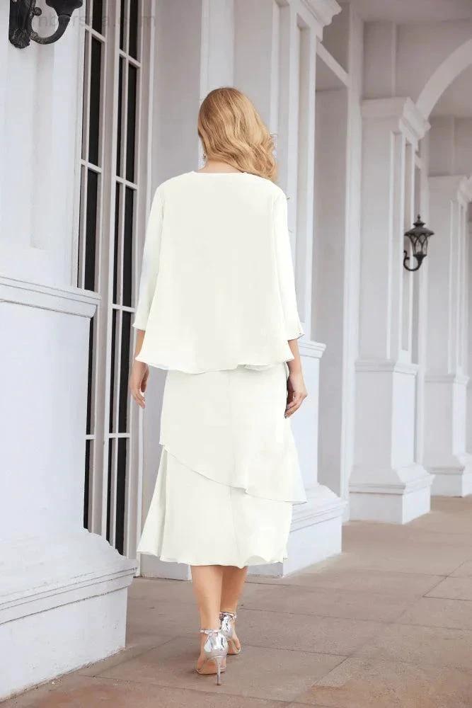 Sunnderly Two-Piece A-line Mother of The Bride Dress Formal Party Gown Dress SY28072