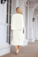 Sunnderly Two-Piece A-line Mother of The Bride Dress Formal Party Gown Dress SY28072