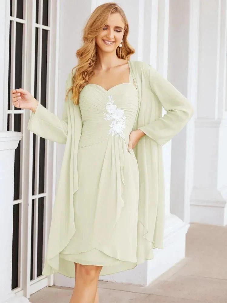 Sunnderly Mother of The Bride Groom Dresses Lace Appliques for Wedding Guest SY28066