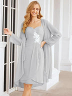 Sunnderly Mother of The Bride Groom Dresses Lace Appliques for Wedding Guest SY28066