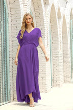 Numbersea  Mother of The Bride Dresses Plus Size V-Neck Floor Length Formal Prom Dress for Wedding Guest 28020