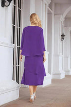 Sunnderly Two-Piece A-line Mother of The Bride Dress Formal Party Gown Dress SY28072