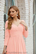 Numbersea Bridesmaid Dress Chiffon Formal Party Dress Evening Dress 28016
