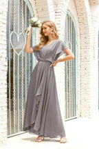 Numbersea  Mother of The Bride Dresses Plus Size V-Neck Floor Length Formal Prom Dress for Wedding Guest 28020