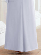Sunnderly Formal Party Gown Dress Long Mother of The Bride Dresses with Ruffle Cape SY28026