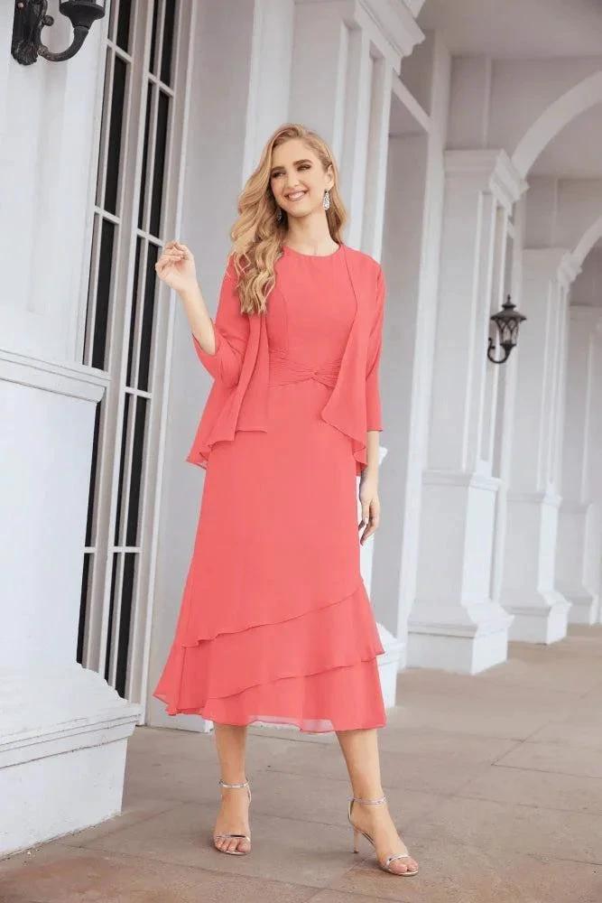 Sunnderly Two-Piece A-line Mother of The Bride Dress Formal Party Gown Dress SY28072
