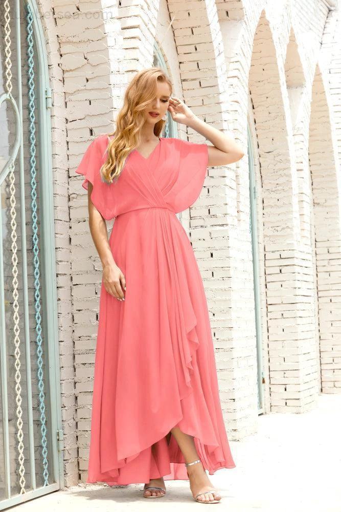 Numbersea  Mother of The Bride Dresses Plus Size V-Neck Floor Length Formal Prom Dress for Wedding Guest 28020