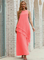 Chiffon Long Plus Size Mother of Bride Dresses Formal Bridesmaid Prom Gown SY28019