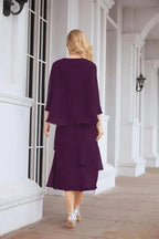 Sunnderly Two-Piece A-line Mother of The Bride Dress Formal Party Gown Dress SY28072