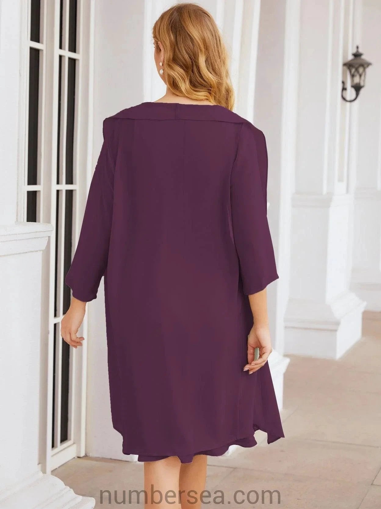 Sunnderly Mother of The Bride Dresses Prom Dress Casual Pleated Dress  SY28065