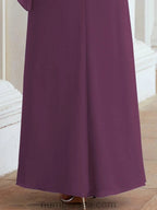 Sunnderly Formal Party Gown Dress Long Mother of The Bride Dresses with Ruffle Cape SY28026