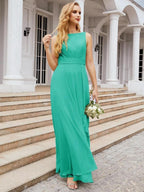 Numbersea Bridesmaid Dresses for Wedding Ruffles Long Formal Prom Gowns 28039