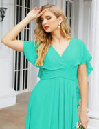 Numbersea Bridesmaid Dresses Backless Formal Prom Gowns for Evening Party Mother of The Bride Dress 28040