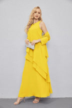 Mother of Bride Dresses with Open Front Lightweight Cardigan Formal Prom Gown  28081