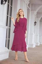 Sunnderly Two-Piece A-line Mother of The Bride Dress Formal Party Gown Dress SY28072