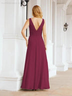 Numbersea Bridesmaid Dresses for Wedding Ruffles Long Formal Prom Gowns 28039