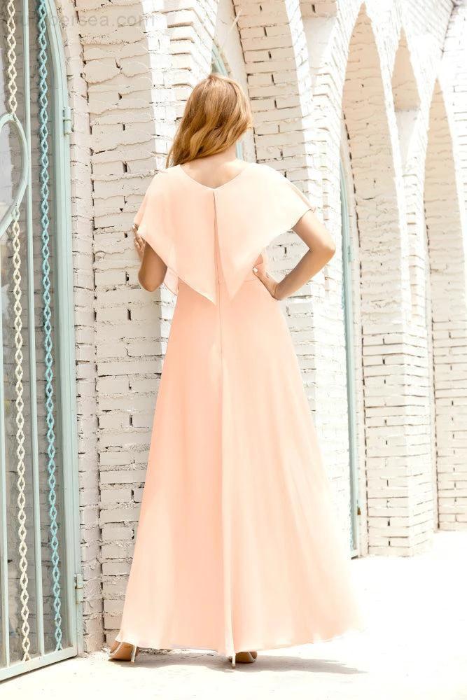 Numbersea  Mother of The Bride Dresses Plus Size V-Neck Floor Length Formal Prom Dress for Wedding Guest 28020