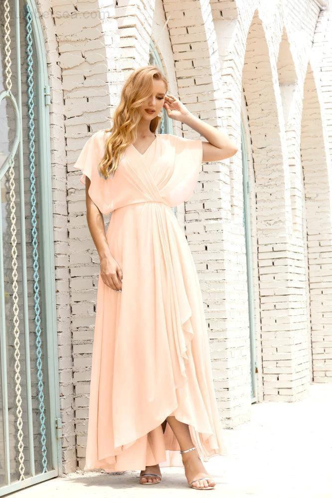 Numbersea  Mother of The Bride Dresses Plus Size V-Neck Floor Length Formal Prom Dress for Wedding Guest 28020
