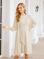 Sunnderly Mother of The Bride Dresses Prom Dress Casual Pleated Dress  SY28065