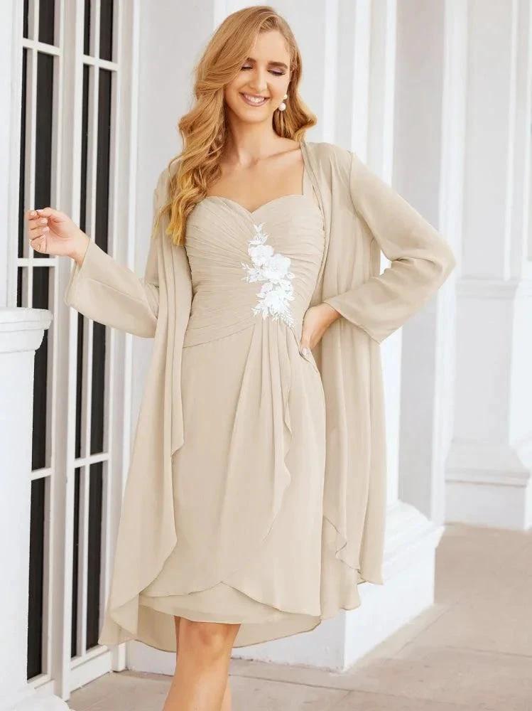 Sunnderly Mother of The Bride Groom Dresses Lace Appliques for Wedding Guest SY28066