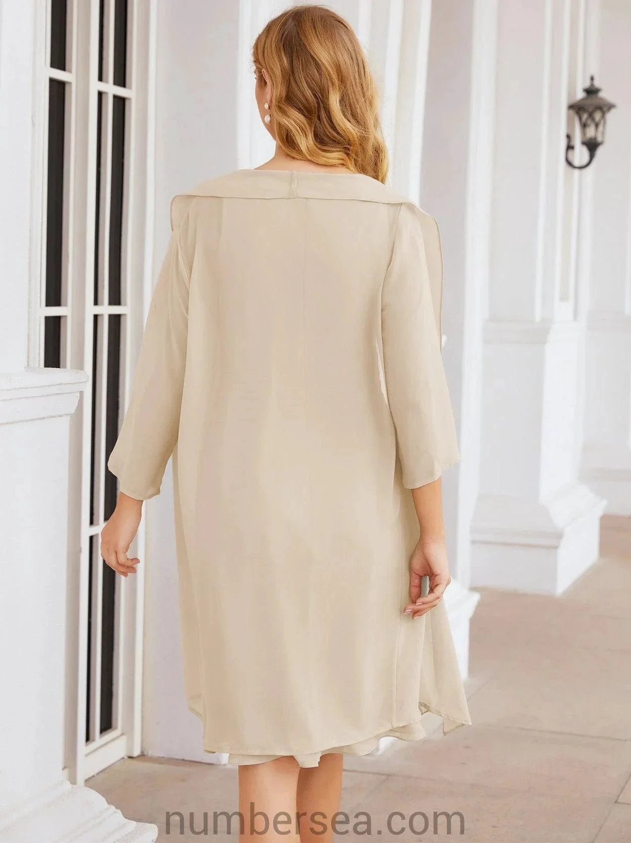 Sunnderly Mother of The Bride Dresses Prom Dress Casual Pleated Dress  SY28065