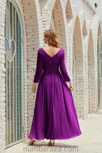 Numbersea Bridesmaid Dress Chiffon Formal Party Dress Evening Dress 28016