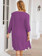 Sunnderly Mother of The Bride Dresses Prom Dress Casual Pleated Dress  SY28065