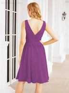 Numbersea Homecoming Dresses Knee Length Skirt V Back 28062