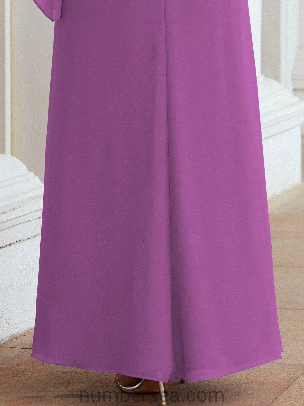 Sunnderly Formal Party Gown Dress Long Mother of The Bride Dresses with Ruffle Cape SY28026
