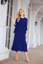 Sunnderly Two-Piece A-line Mother of The Bride Dress Formal Party Gown Dress SY28072